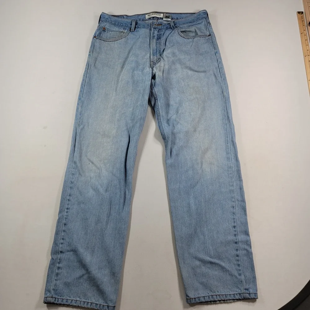 Levi's 550 Denim Jeans Mens 36x32 Blue Relaxed Fit Straight‎ Leg VTG Y2K